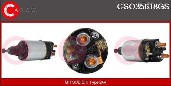 Casco CSO35618GS - Магнитен превключвател, стартер vvparts.bg