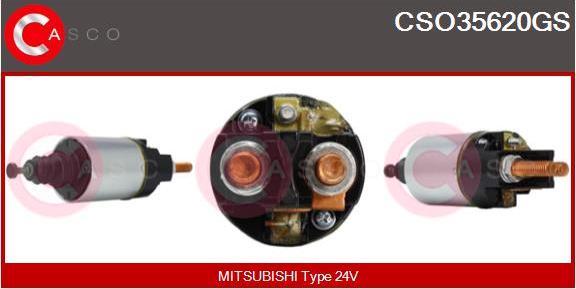 Casco CSO35620GS - Магнитен превключвател, стартер vvparts.bg