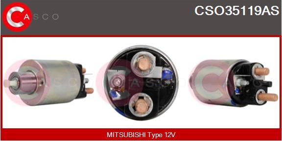 Casco CSO35119AS - Магнитен превключвател, стартер vvparts.bg