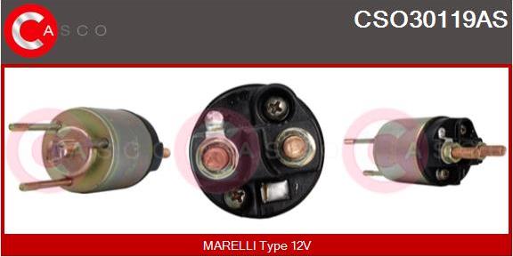 Casco CSO30119AS - Магнитен превключвател, стартер vvparts.bg
