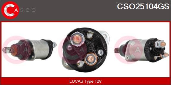 Casco CSO25104GS - Магнитен превключвател, стартер vvparts.bg