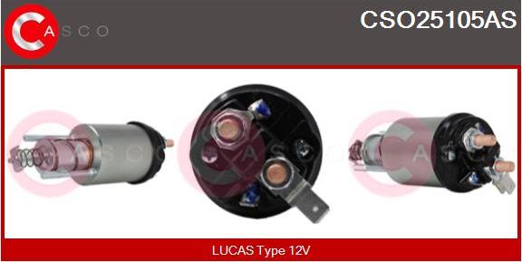 Casco CSO25105AS - Магнитен превключвател, стартер vvparts.bg