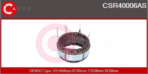 Casco CSR40006AS - Статор, генератор vvparts.bg