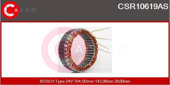Casco CSR10619AS - Статор, генератор vvparts.bg