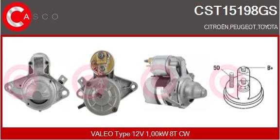 Casco CST15198GS - Стартер vvparts.bg