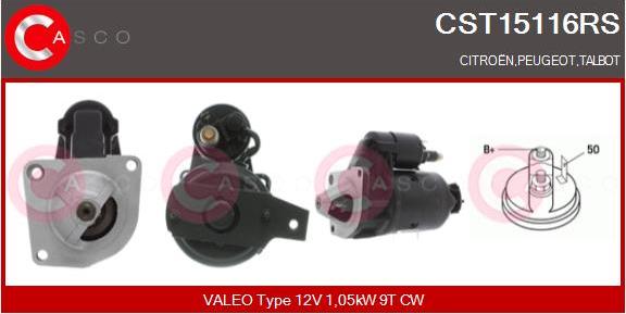 Casco CST15116RS - Стартер vvparts.bg