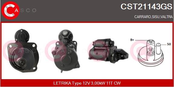 Casco CST21143GS - Стартер vvparts.bg