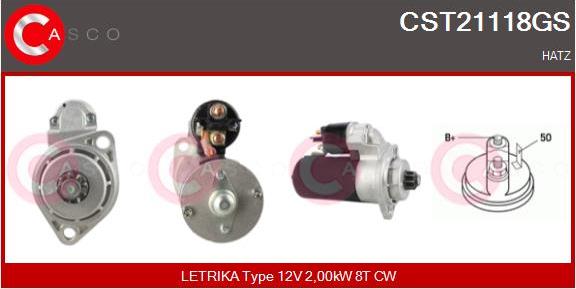 Casco CST21118GS - Стартер vvparts.bg