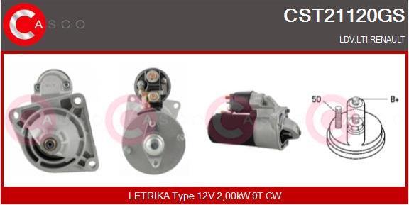 Casco CST21120GS - Стартер vvparts.bg