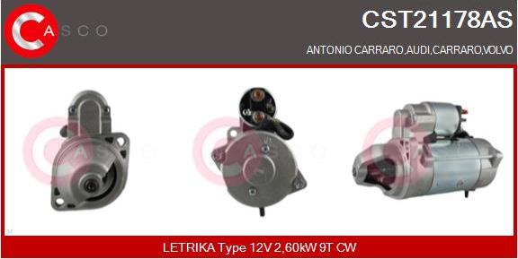 Casco CST21178AS - Стартер vvparts.bg