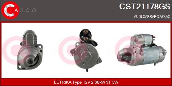 Casco CST21178GS - Стартер vvparts.bg