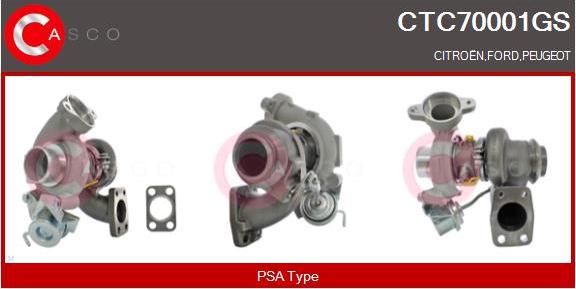 Casco CTC70001GS - Турбина, принудително пълнене с въздух vvparts.bg