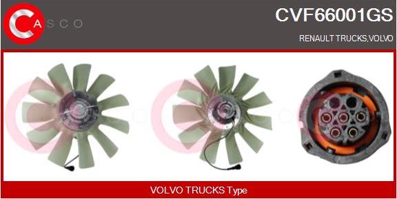 Casco CVF66001GS - Съединител, вентилатор на радиатора vvparts.bg