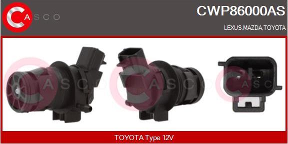 Casco CWP86000AS - Водна помпа за миещо устр., почистване на стъклата vvparts.bg