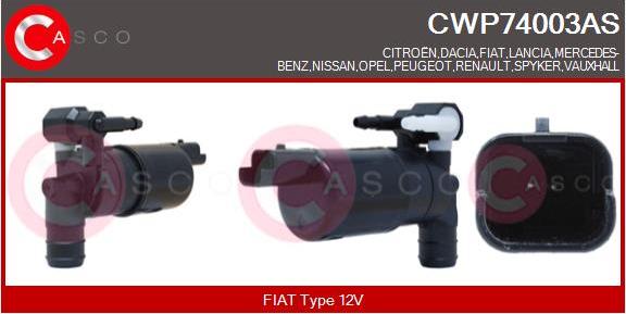 Casco CWP74003AS - Водна помпа за миещо устр., почистване на стъклата vvparts.bg