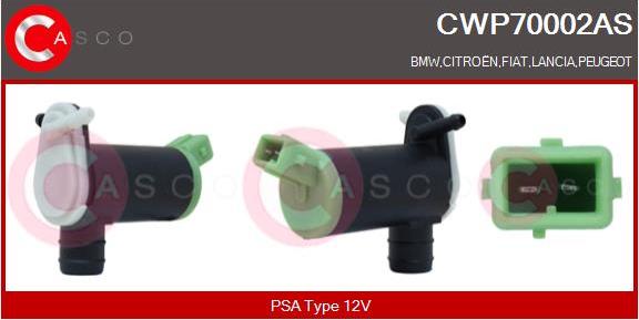 Casco CWP70002AS - Водна помпа за миещо устр., почистване на стъклата vvparts.bg