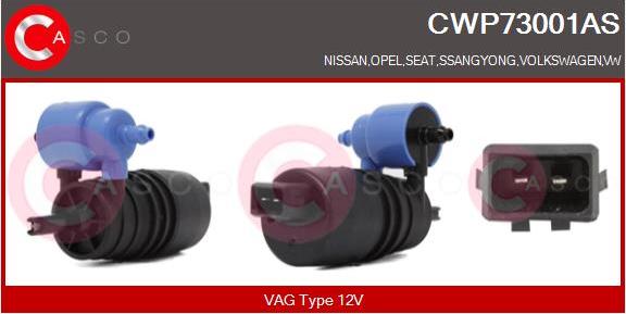 Casco CWP73001AS - Водна помпа за миещо устр., почистване на стъклата vvparts.bg