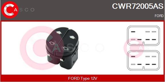 Casco CWR72005AS - Ключ(бутон), стъклоповдигане vvparts.bg