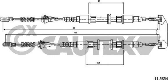 Cautex 480022 - Жило, ръчна спирачка vvparts.bg