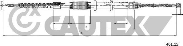 Cautex 018979 - Жило, ръчна спирачка vvparts.bg