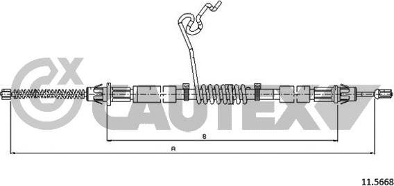 Cautex 088070 - Жило, ръчна спирачка vvparts.bg