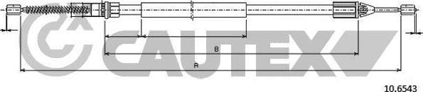 Cautex 028316 - Жило, ръчна спирачка vvparts.bg