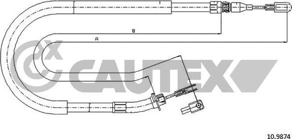 Cautex 765734 - Жило, ръчна спирачка vvparts.bg