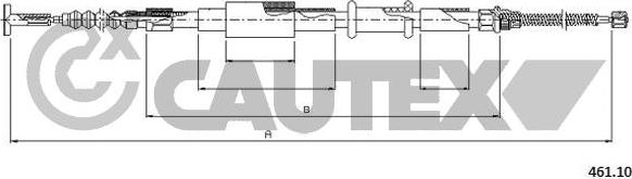 Cautex 760993 - Жило, ръчна спирачка vvparts.bg