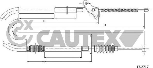 Cautex 761583 - Жило, ръчна спирачка vvparts.bg