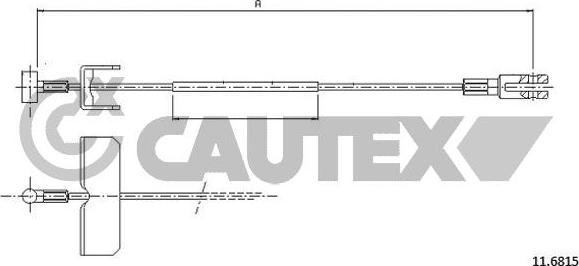 Cautex 761880 - Жило, ръчна спирачка vvparts.bg