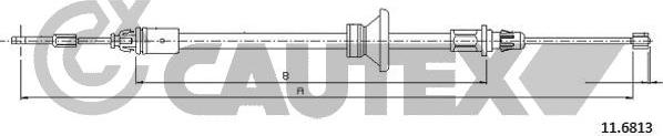 Cautex 761879 - Жило, ръчна спирачка vvparts.bg