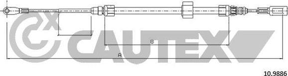 Cautex 763037 - Жило, ръчна спирачка vvparts.bg