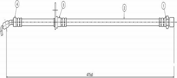 CAVO C900 264A - Спирачен маркуч vvparts.bg