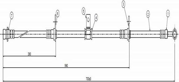 CAVO C800 450A - Спирачен маркуч vvparts.bg