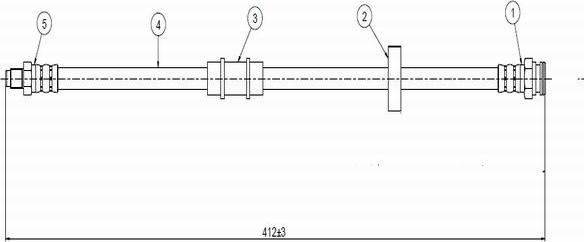 CAVO C800 593A - Спирачен маркуч vvparts.bg