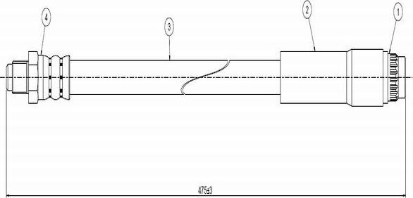 CAVO C800 506A - Спирачен маркуч vvparts.bg