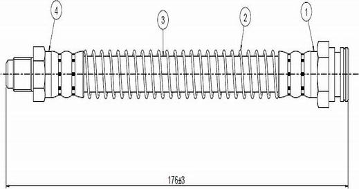 CAVO C800 570C - Спирачен маркуч vvparts.bg