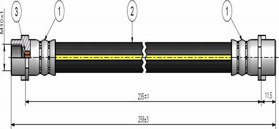 CAVO C800 064B - Спирачен маркуч vvparts.bg