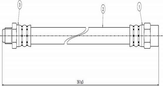 CAVO C800 005A - Спирачен маркуч vvparts.bg