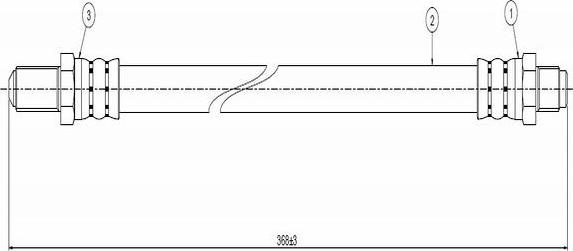 CAVO C800 036A - Спирачен маркуч vvparts.bg