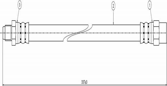 CAVO C800 143A - Спирачен маркуч vvparts.bg