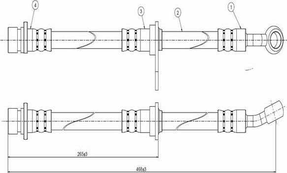 CAVO C800 346A - Спирачен маркуч vvparts.bg