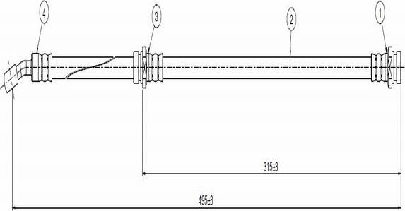 CAVO C800 336A - Спирачен маркуч vvparts.bg