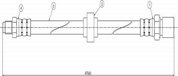 CAVO C800 252A - Спирачен маркуч vvparts.bg