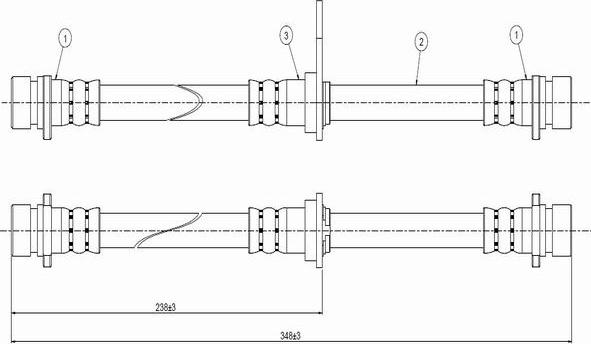 CAVO C800 281A - Спирачен маркуч vvparts.bg