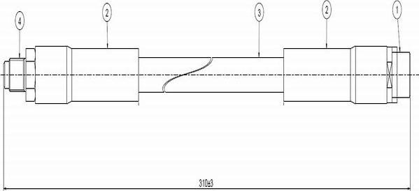 CAVO C800 739B - Спирачен маркуч vvparts.bg