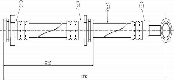 CAVO C800 771A - Спирачен маркуч vvparts.bg