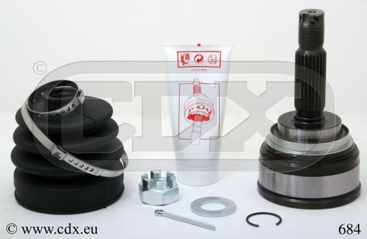 CDX 684 - Каре комплект, полуоска vvparts.bg