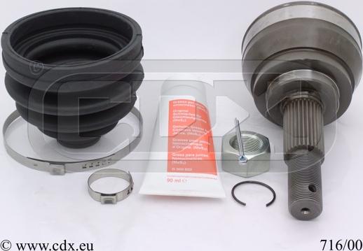 CDX 716/00 - Каре комплект, полуоска vvparts.bg