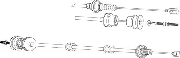 CEF CT01167 - Въжен механизъм, задействане на съединителя vvparts.bg